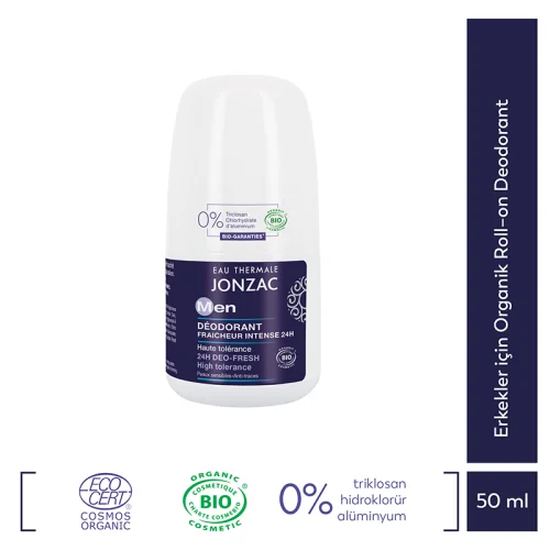 Eau De Jonzac Men Organic 24 h Deo Fresh Roll-on 50 ml