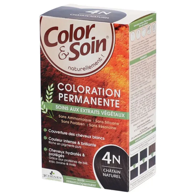 Color And Soin Hair Dye 4 n - Natural Chestnut
