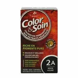 Color And Soin Hair Dye 2 a - Brun Azure Black