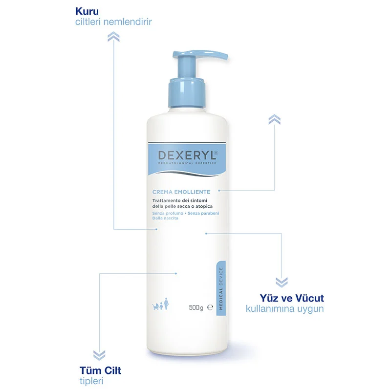 Dexeryl Emollient-Creme 500g - Tiefenfeuchtigkeitspflege