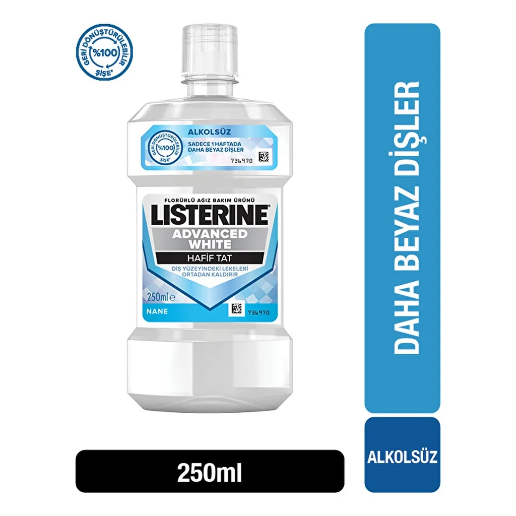 Listerine Advanced White Light Taste Rinsing Water 250 ml