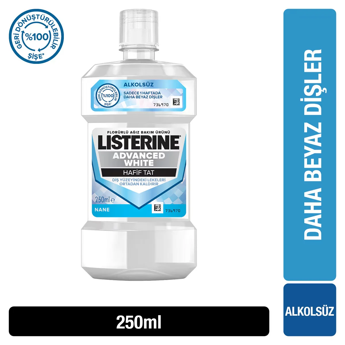Listerine Advanced White Light Taste Rinsing Water 250 ml
