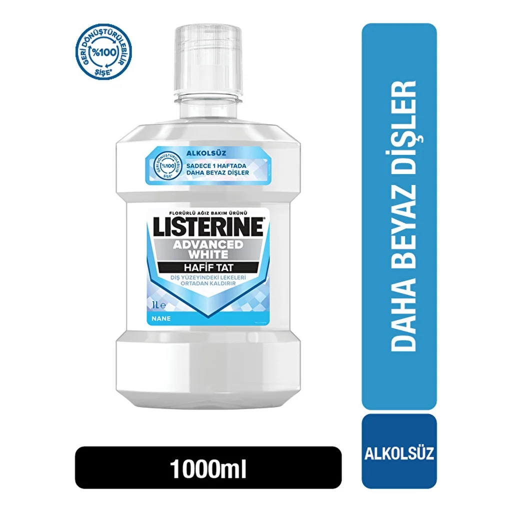 Отбелите, очистите и укрепите зубы с Listerine Advanced Whit