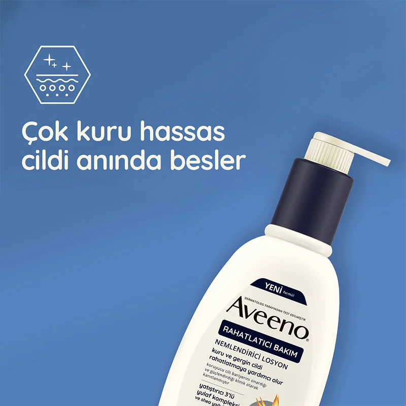 Ощутите 72 часа увлажнения с лосьоном Aveeno для сухой кожи