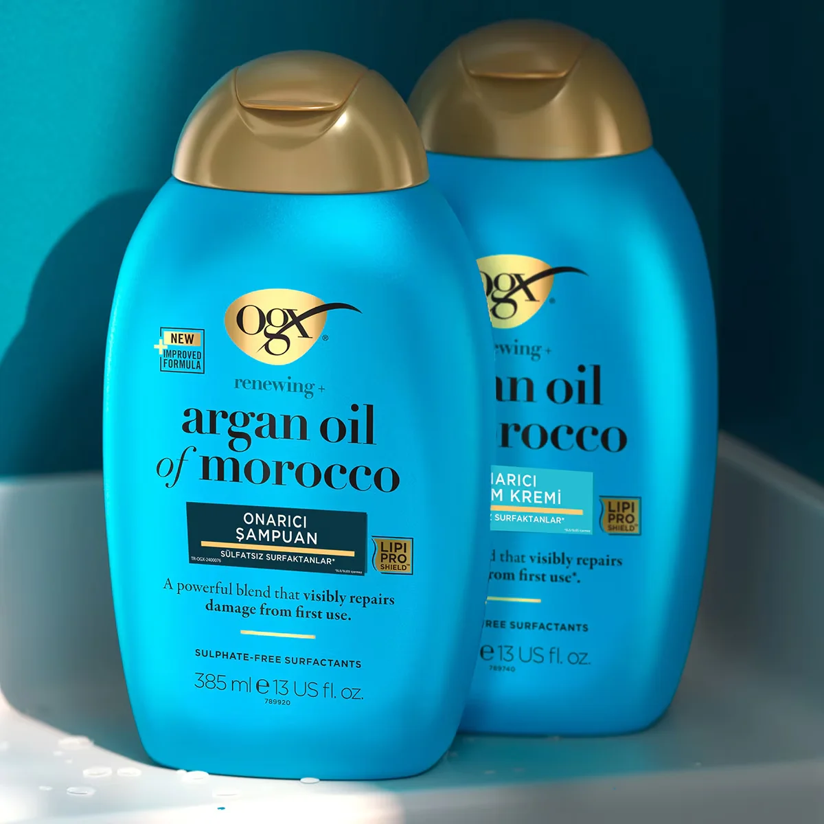 Ogx شامبو أو جي إكس إكسترا سترونج المرطب والمنشط بزيت الأرغان المغربي 385 مل