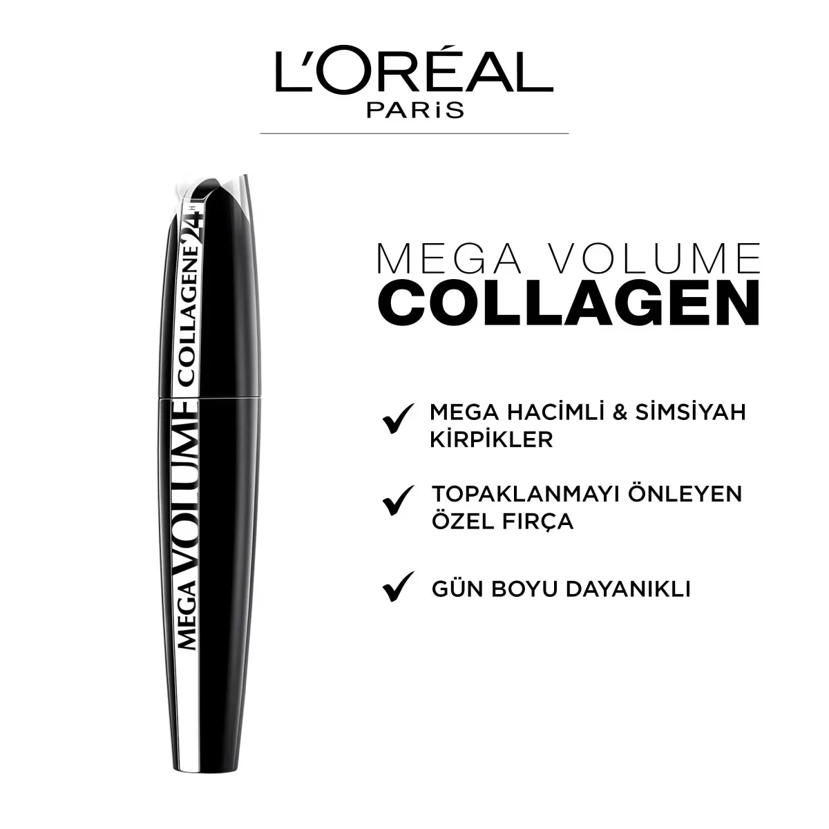 L'Oréal Paris Mega Volume Collagene 24H Mascara - 12x Volumen