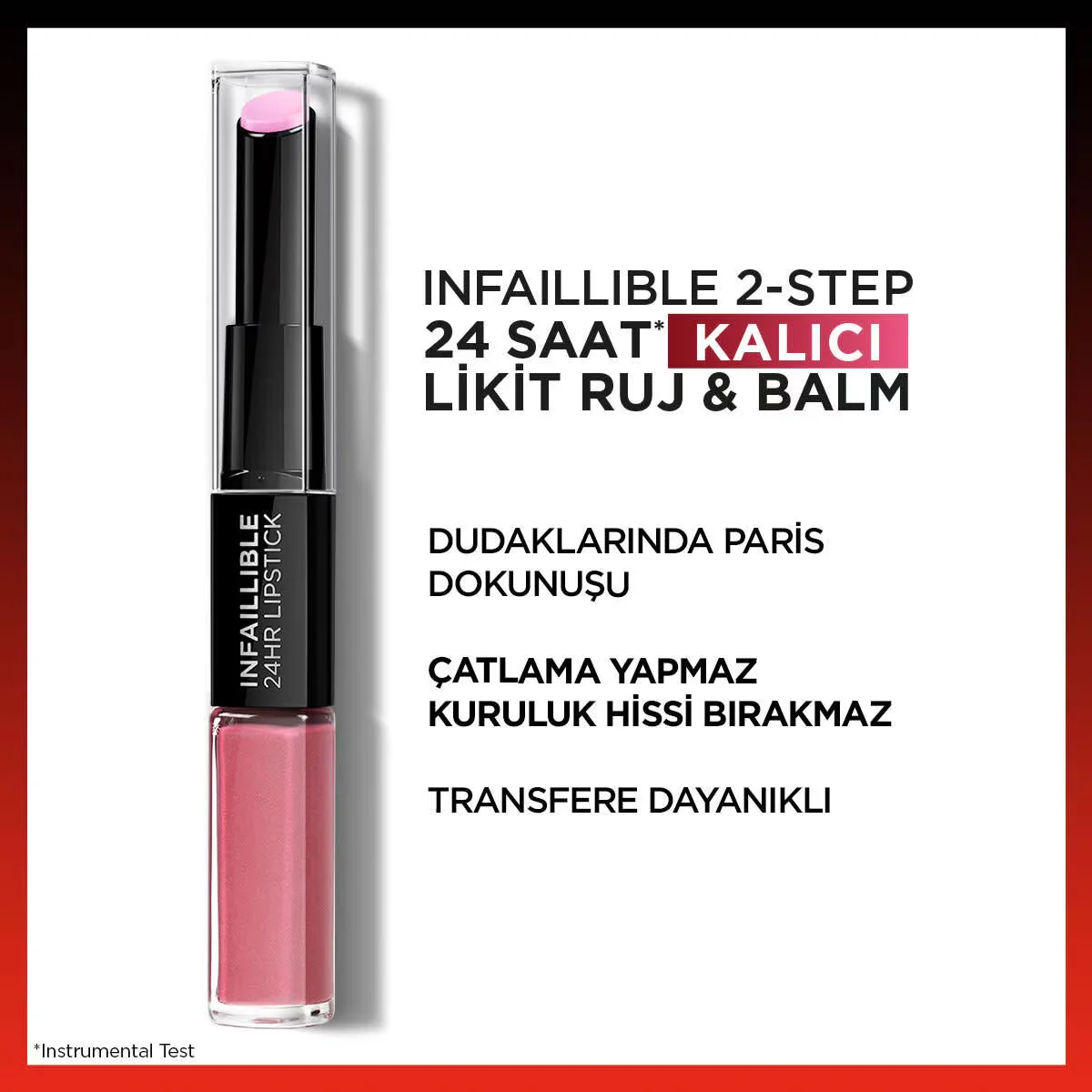 L'Oréal Paris Infaillible 24HR Lippenstift & Balsam - Toujours Teaberry