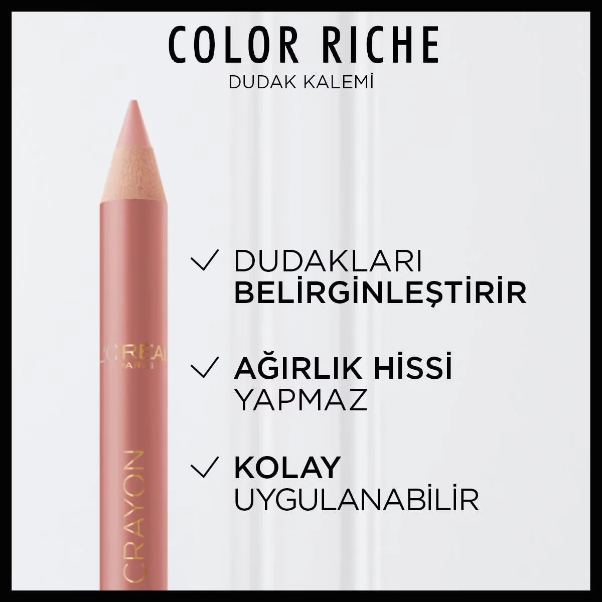L'Oreal Paris Color Riche Lippenstiftstift 601 - Vitamin E, Definierte Lippen