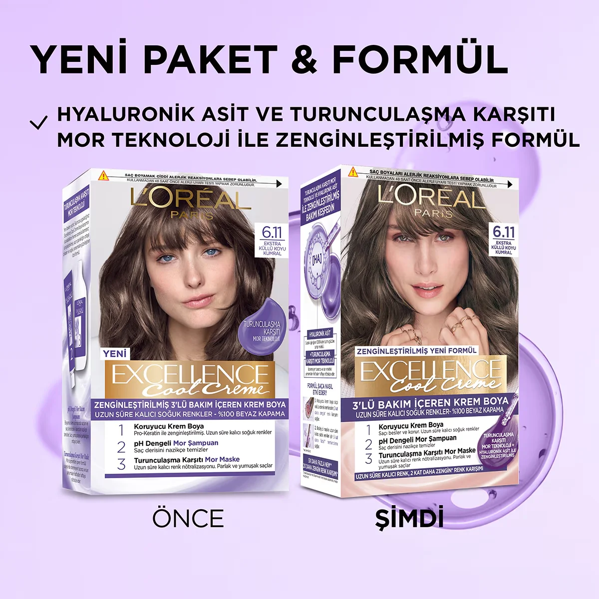 L'Oréal Paris Excellence Cool Creme 6.11 Aschiges Dunkelrot