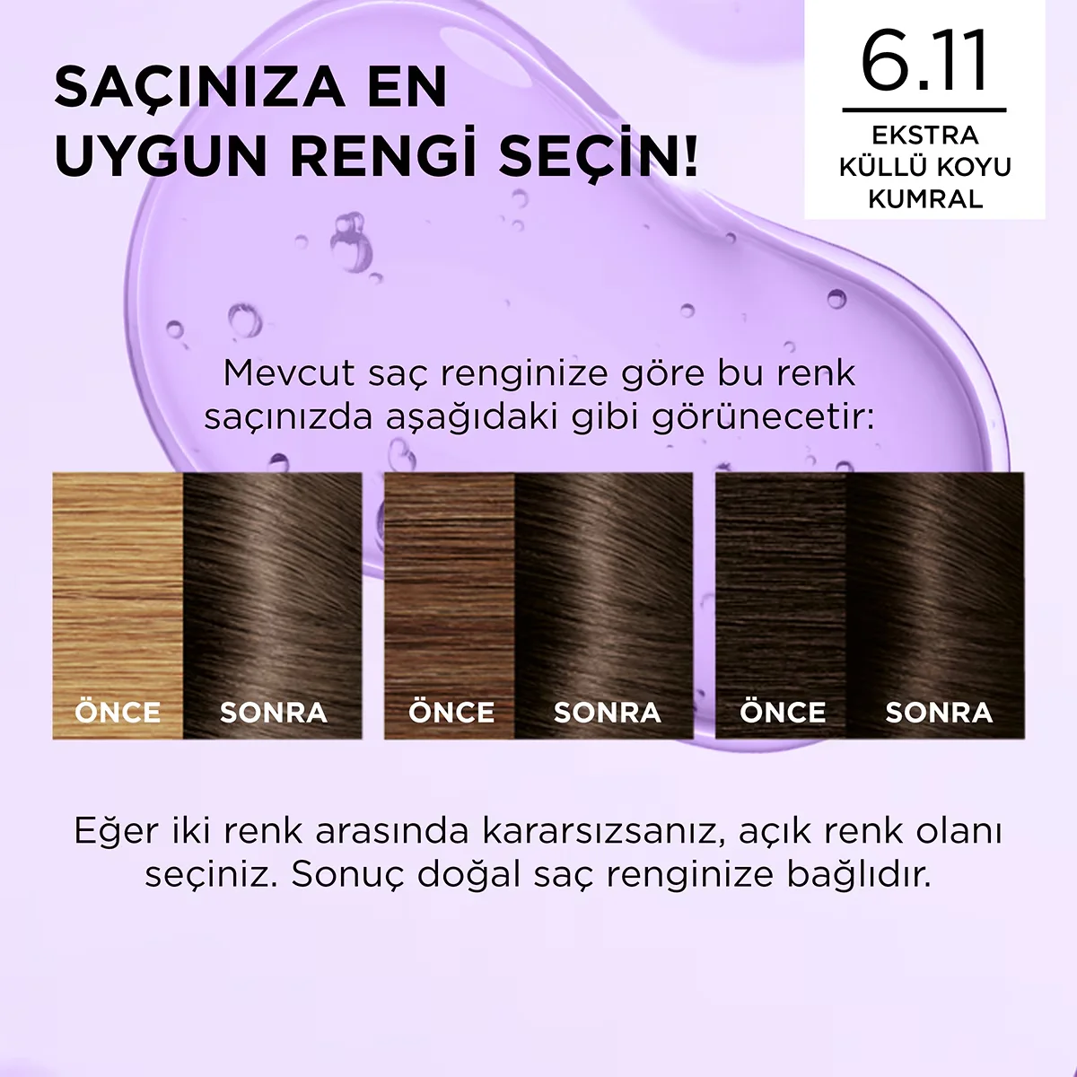 L'Oréal Paris Excellence Cool Creme Hair Dye 6.11 extra Ashy Dark Auburn