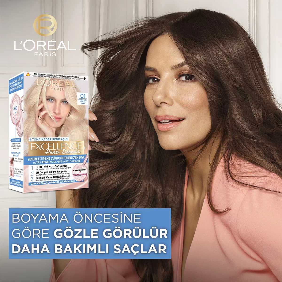L'Oreal Paris صبغة شعر لوريال باريس إكسلنس بيور بلوند، أشقر رمادي فاتح للغاية 03، قطعة واحدة