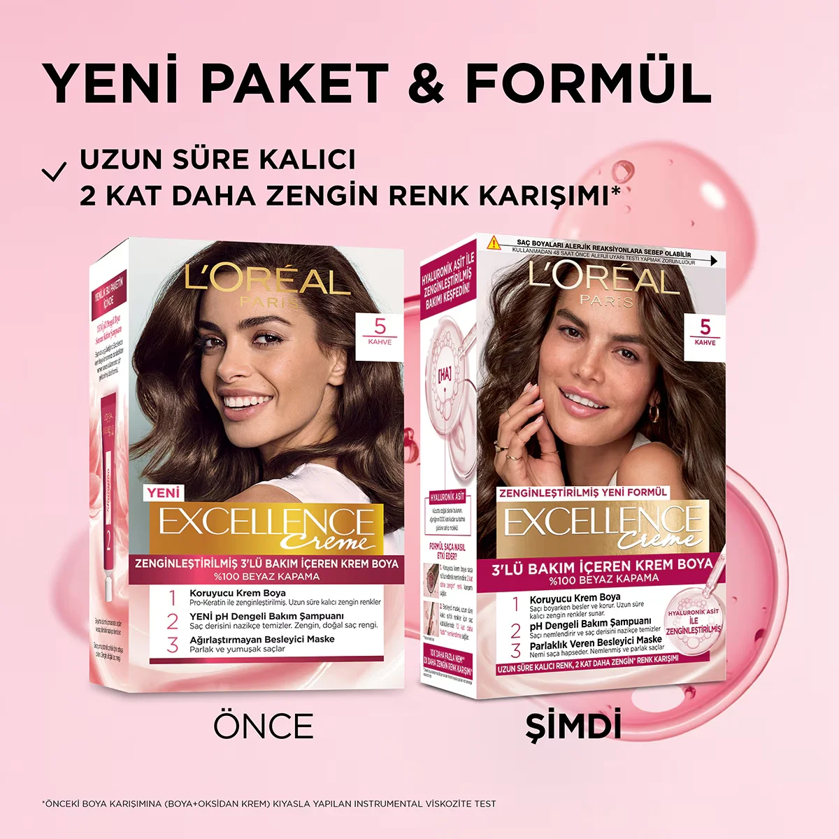 L'Oreal Paris صبغة شعر لوريال باريس إكسلنس كريم 5 بني