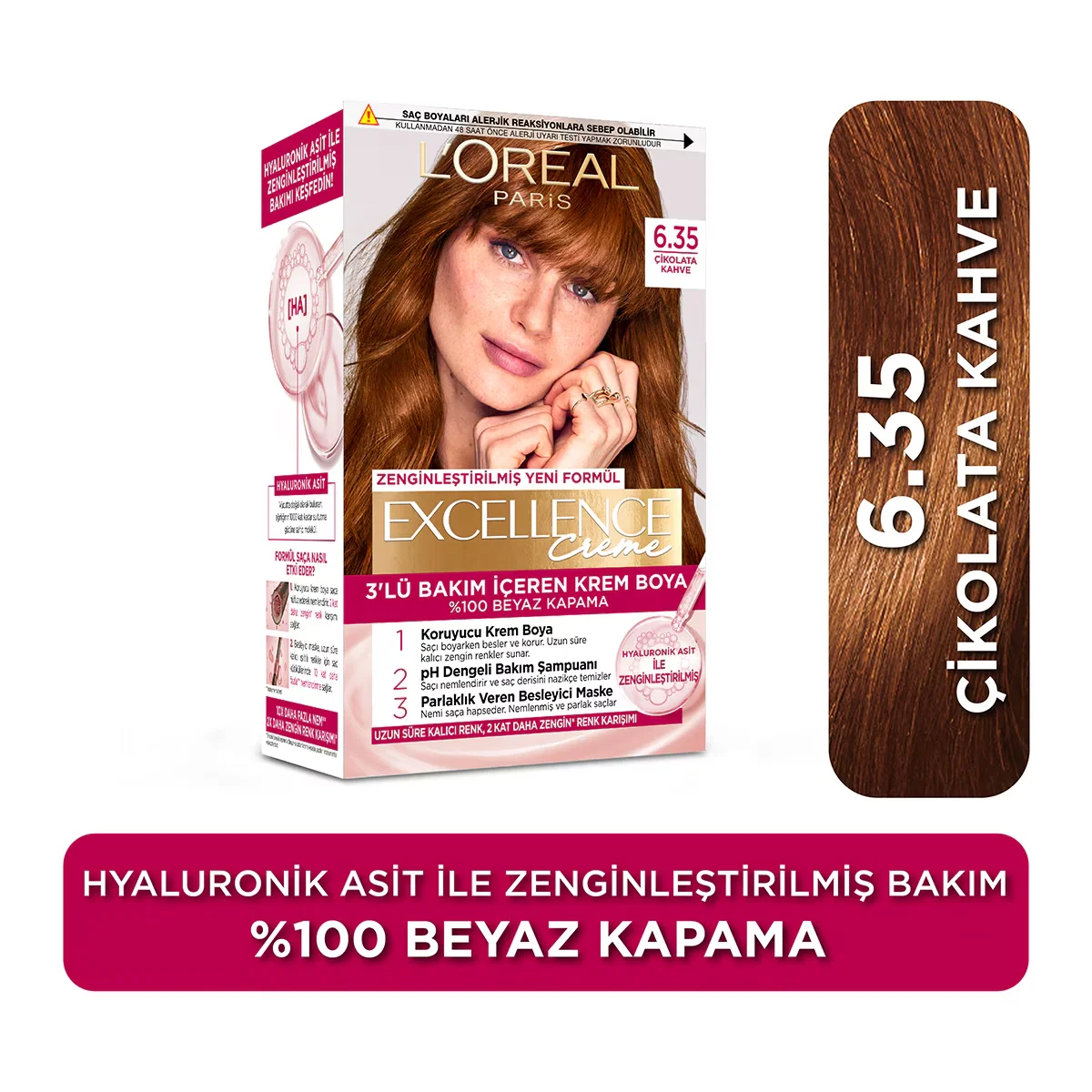 L'Oréal Paris Excellence Creme Hair Dye - 6.35 chocolate Brown