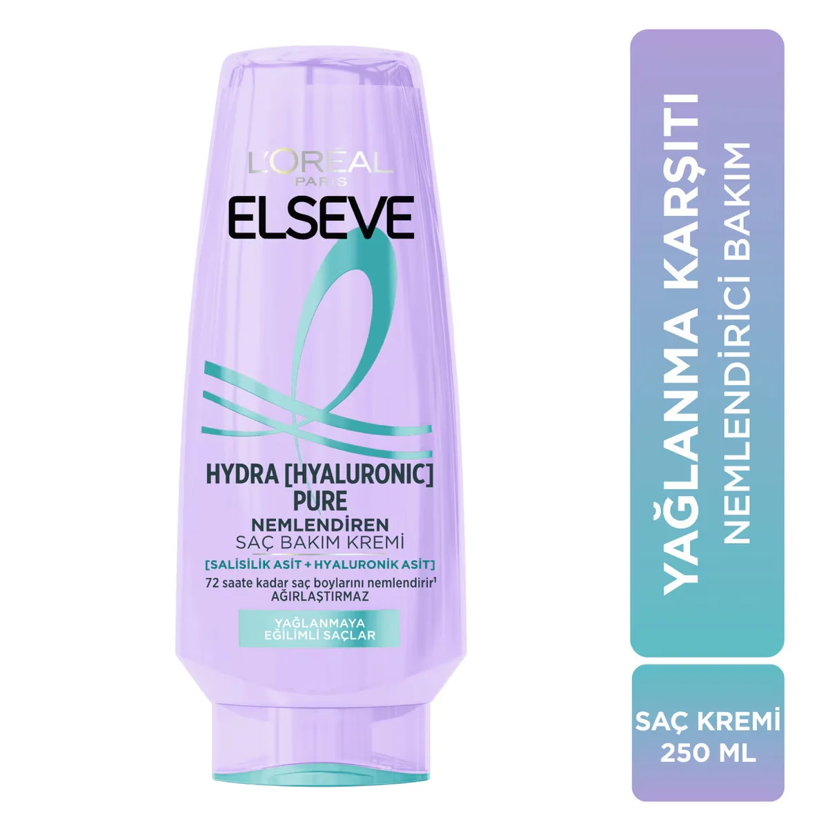 L'Oréal Paris Elseve Hydra Hyaluronic Pure Salicylic Acid Anti-oily Moisturizing Hair Care Cream 250 ml