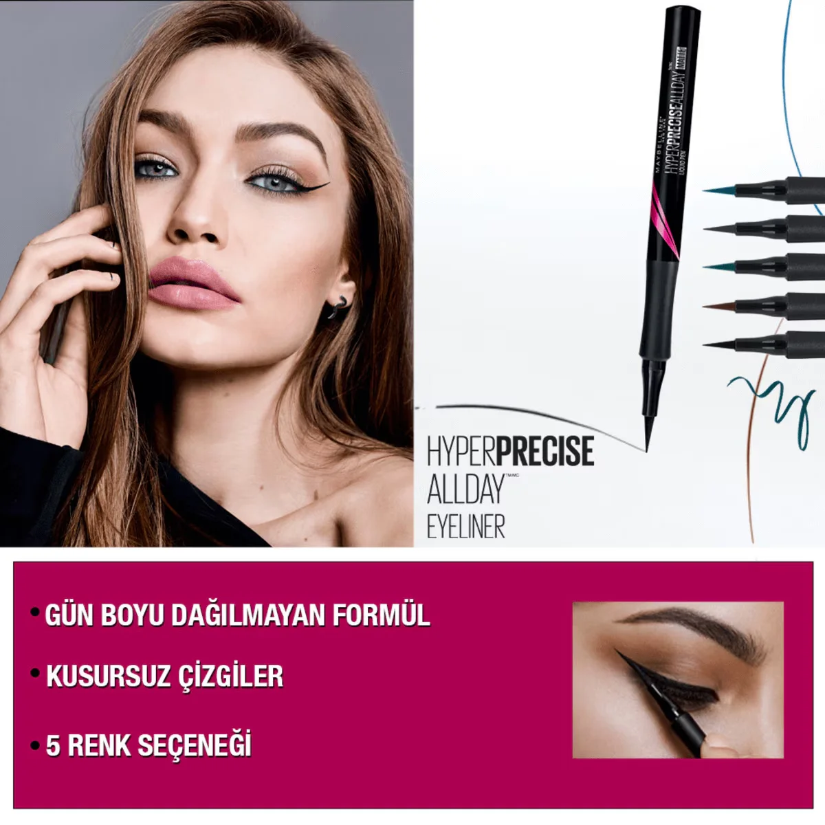 Maybelline New York Hyper Precise All Day Eyeliner 700 black