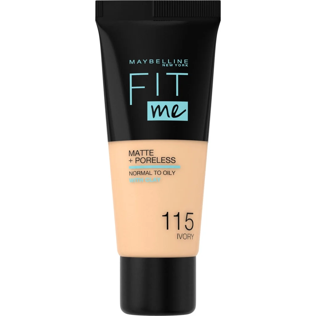 Maybelline كريم أساس فيت مي مات آند بور من مايبيلين نيويورك، رقم 115 عاجي