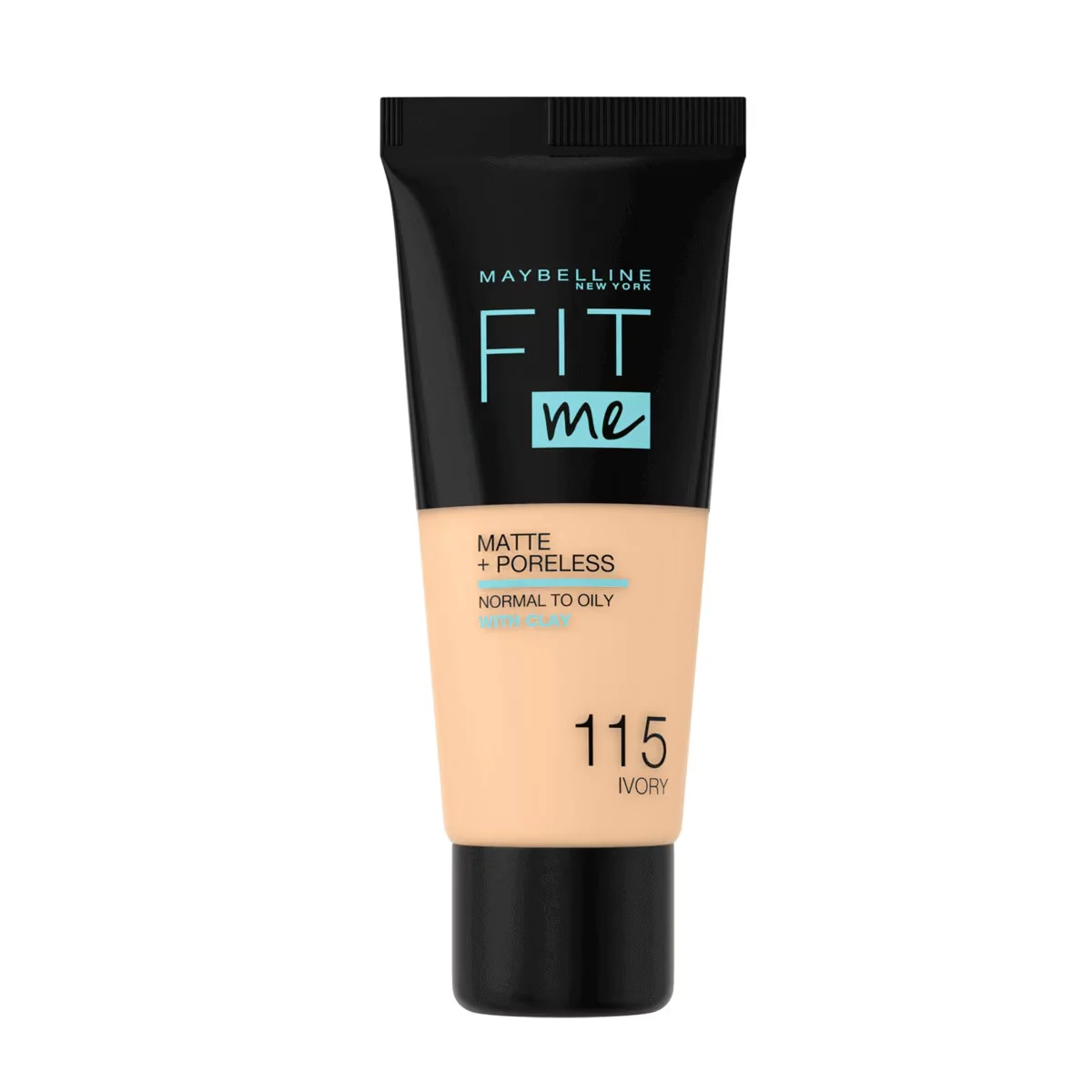 Maybelline كريم أساس فيت مي مات آند بور من مايبيلين نيويورك، رقم 115 عاجي