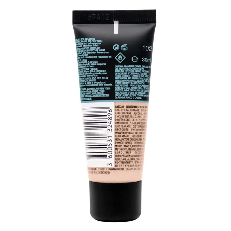 Maybelline Foundation - Fit Me Matte+poreless 102 fair Ivory 30 ml