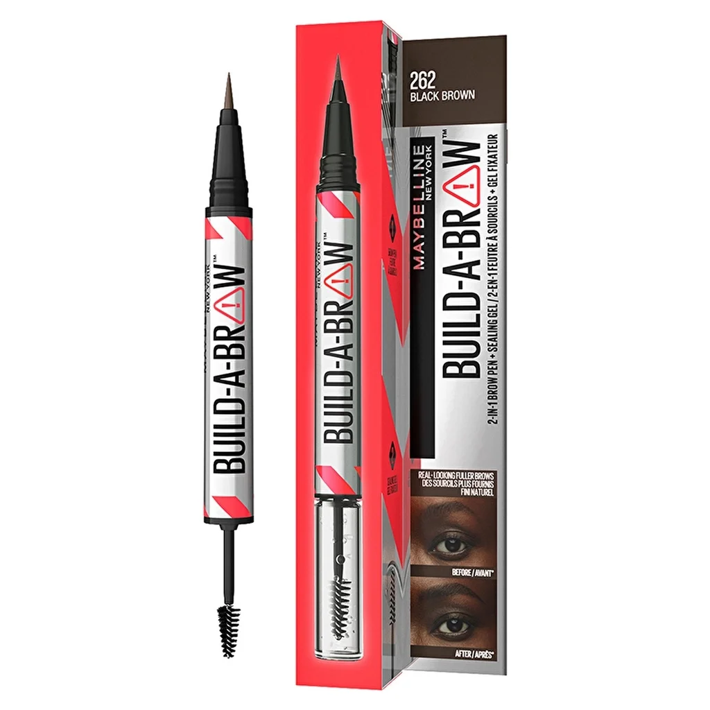 Maybelline New York Build A Brow 2 in 1 eyebrow Pencil And Gel Black Brown