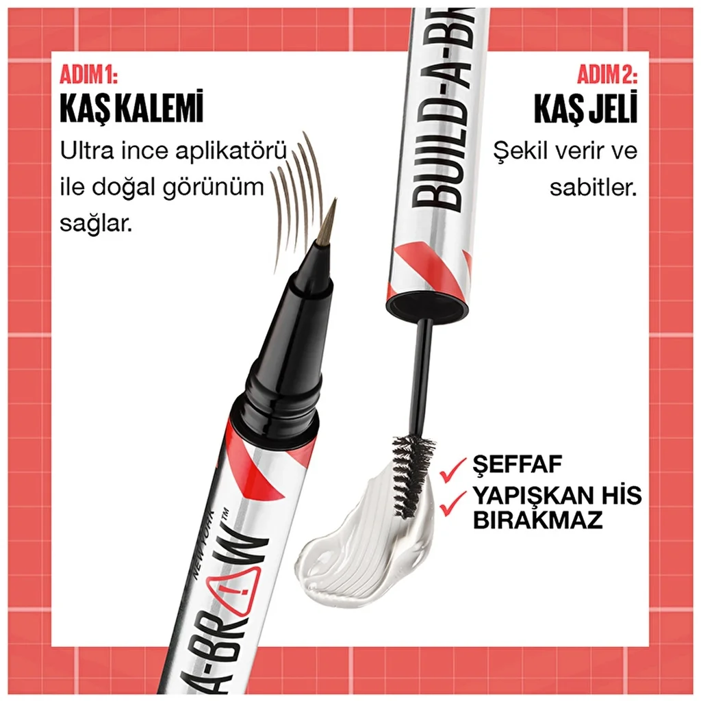 Карандаш и гель для бровей черный коричневый 2 в 1 от Maybelline Нью-Йорк