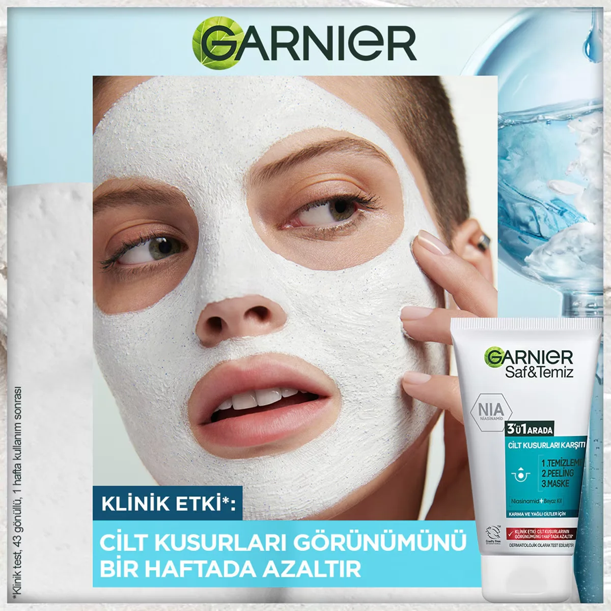 Garnier Pure & Clean 3 in 1 cleanser 150 ml