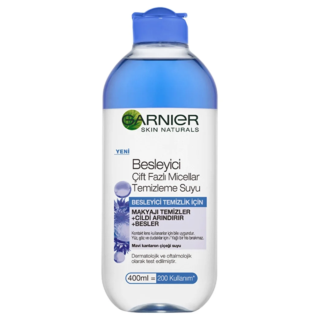 Garnier Dual Phase Micellar Make-up Remover Water 400 ml - Blue