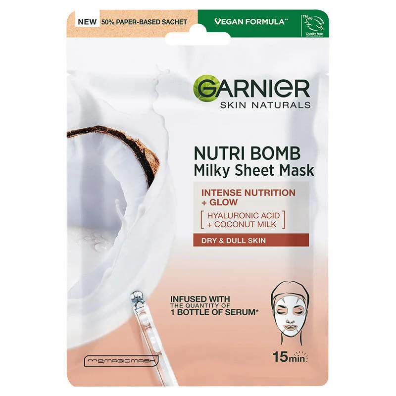 Маска для лица Garnier Milk Bomb питательная 28 г