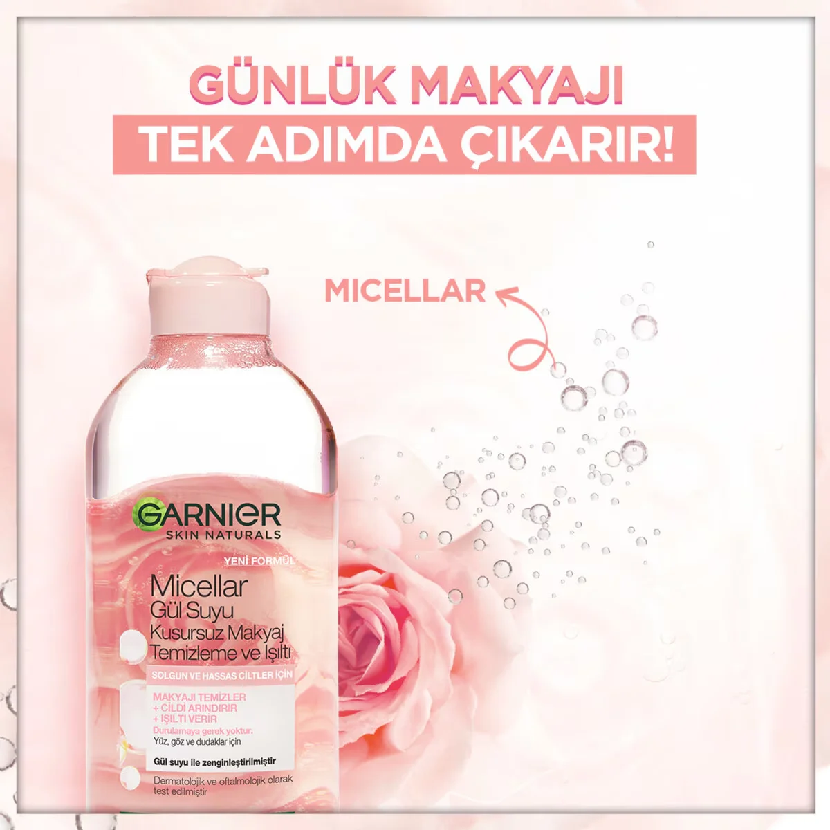 Erleben Sie strahlende Haut: Garnier Mizellen Rosenwasser 40
