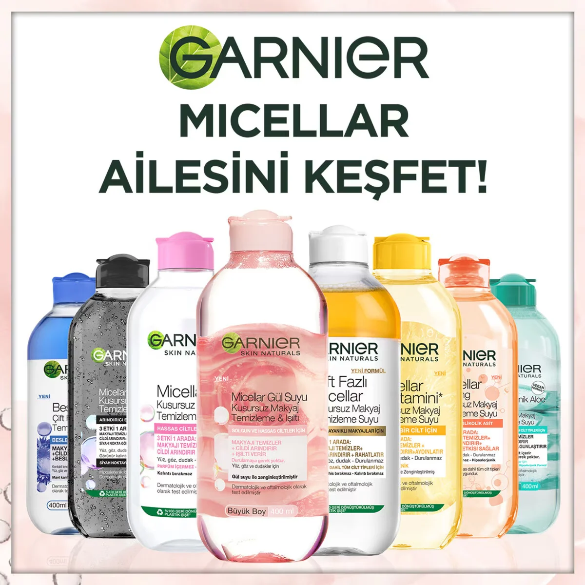 Erleben Sie strahlende Haut: Garnier Mizellen Rosenwasser 40
