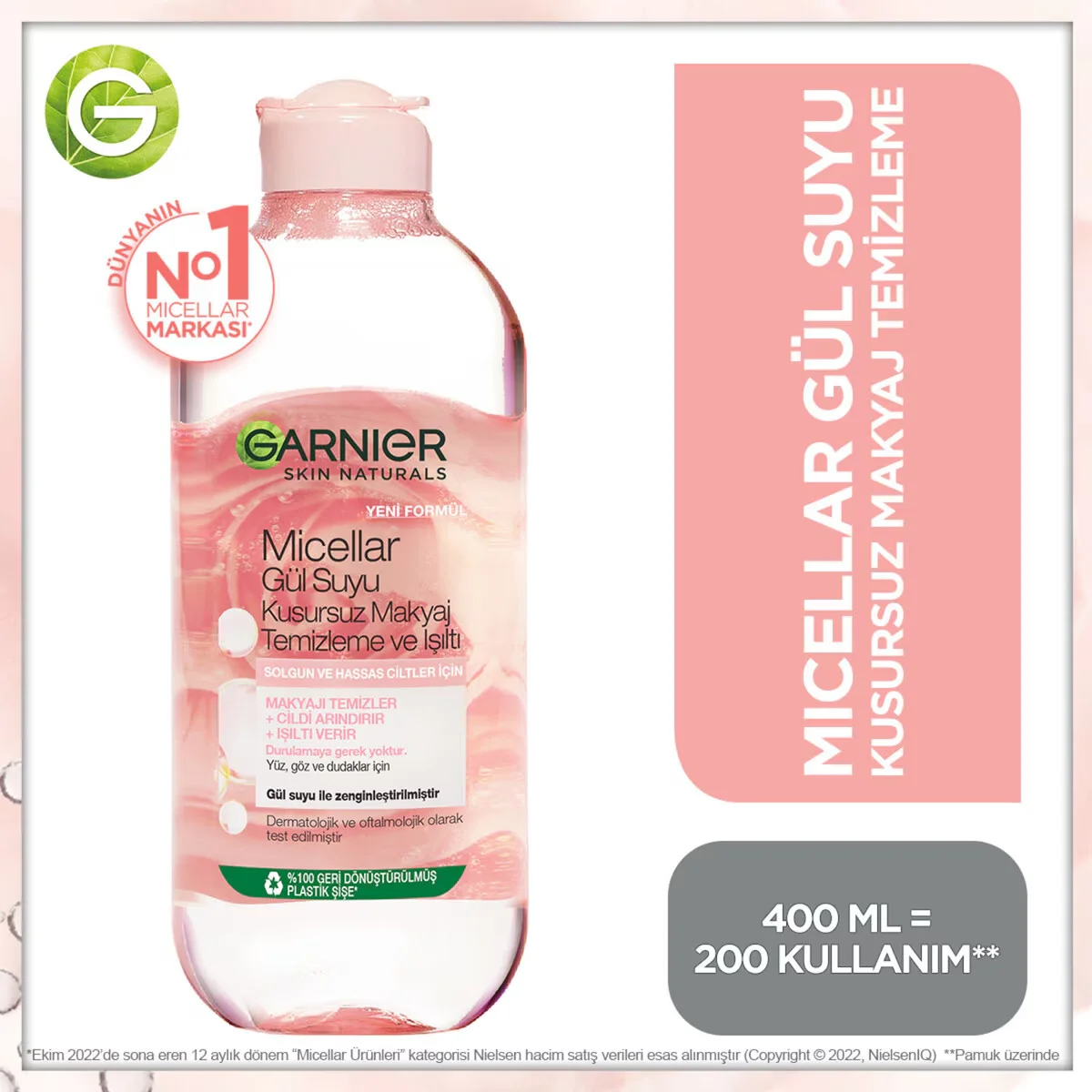 Erleben Sie strahlende Haut: Garnier Mizellen Rosenwasser 40
