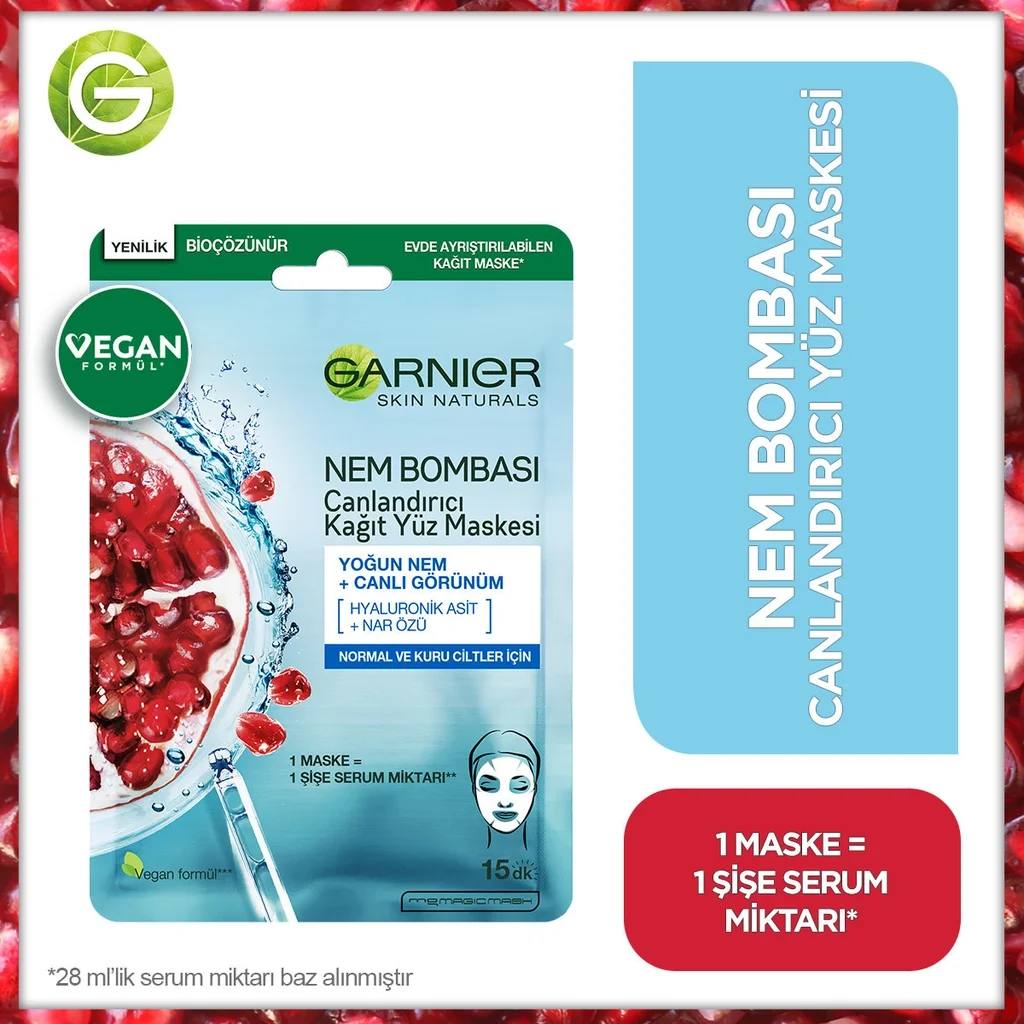 Garnier Moisture Bomb Revitalizing Sheet Face Mask 28 g
