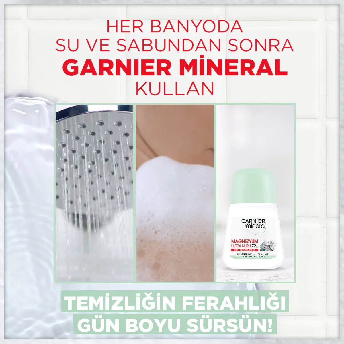 Garnier Mineral Magnezyum Ultra Kuru Roll-On 50 ml