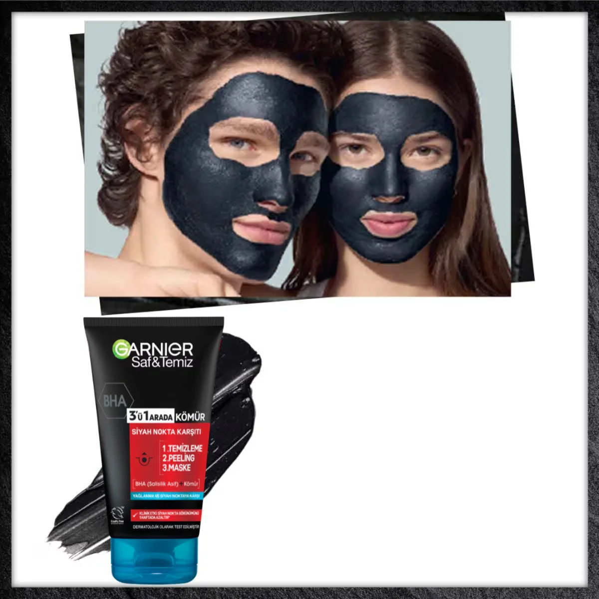 Garnier Pure &amp; Clean Anti-blackhead Charcoal 3 in 1 150 ml