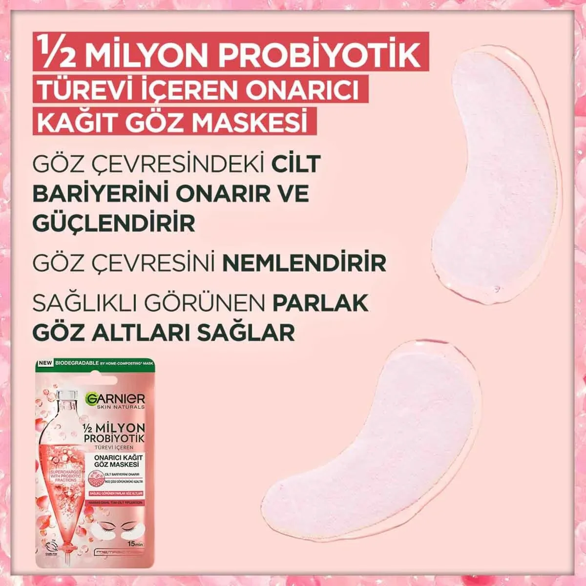 Восстановите сияние: Garnier Paper Eye Mask для глаз
