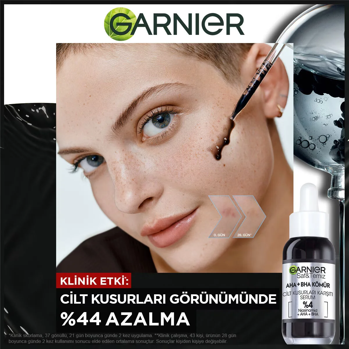 Garnier Aha+bha Charcoal Anti-imperfection Serum 30 ml