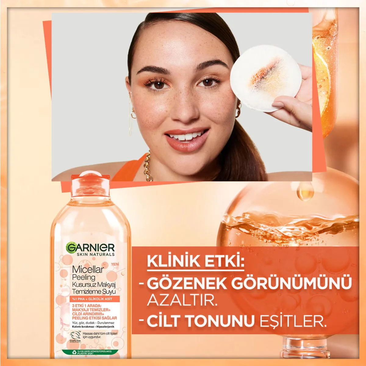 Ощутите обновленную кожу: Мицеллярная пилинг-вода Garnier