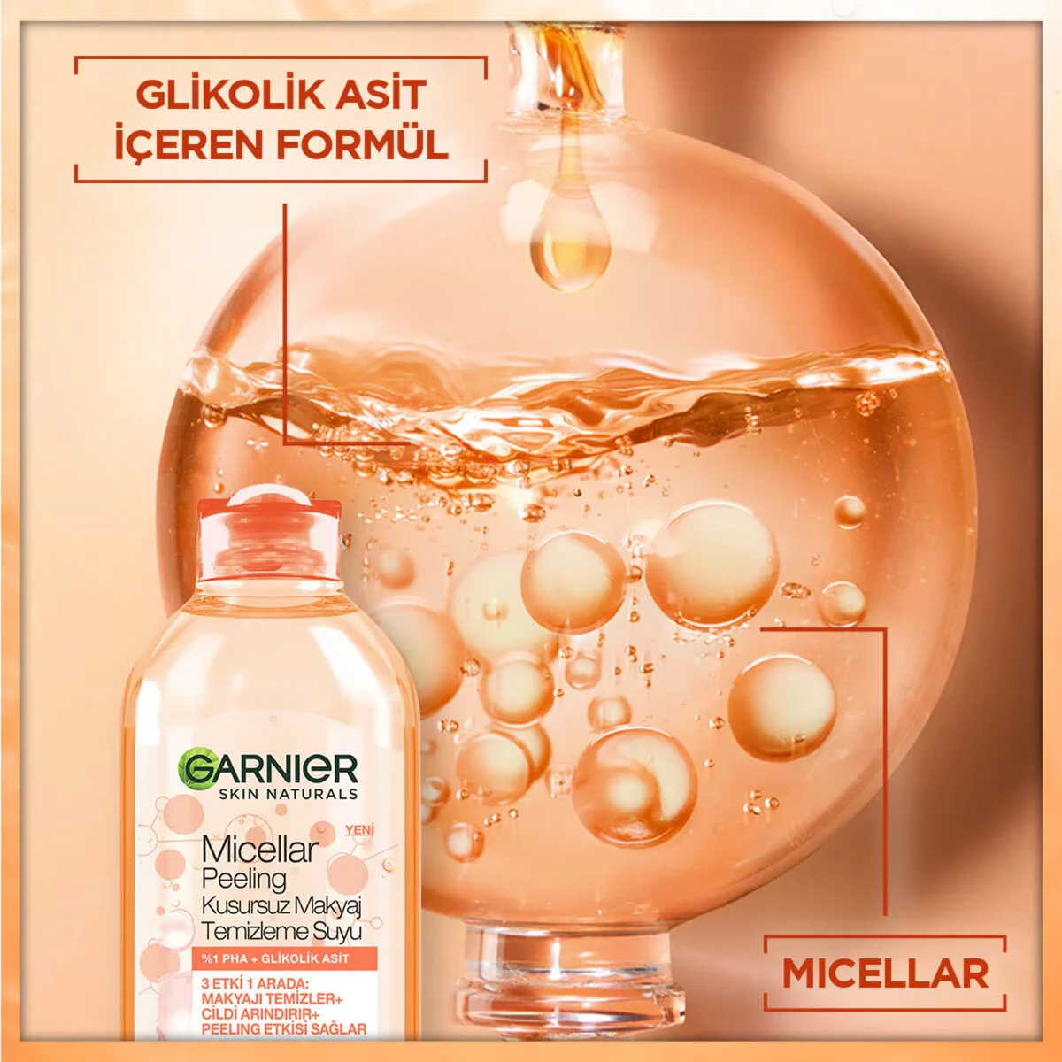Ощутите обновленную кожу: Мицеллярная пилинг-вода Garnier