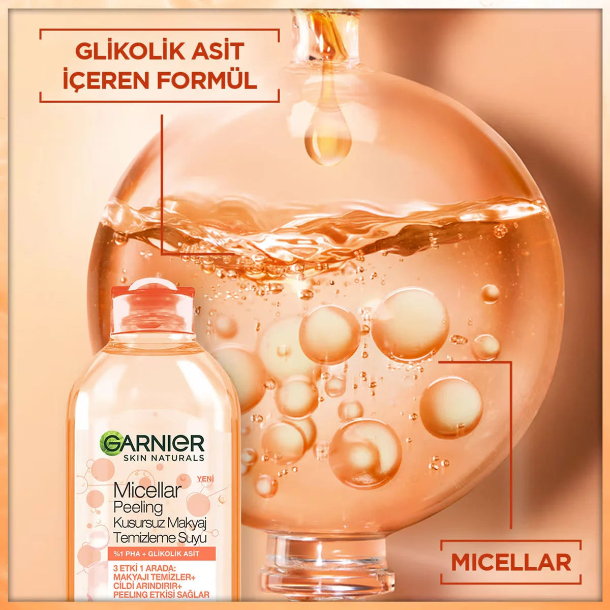 Ощутите обновленную кожу: Мицеллярная пилинг-вода Garnier