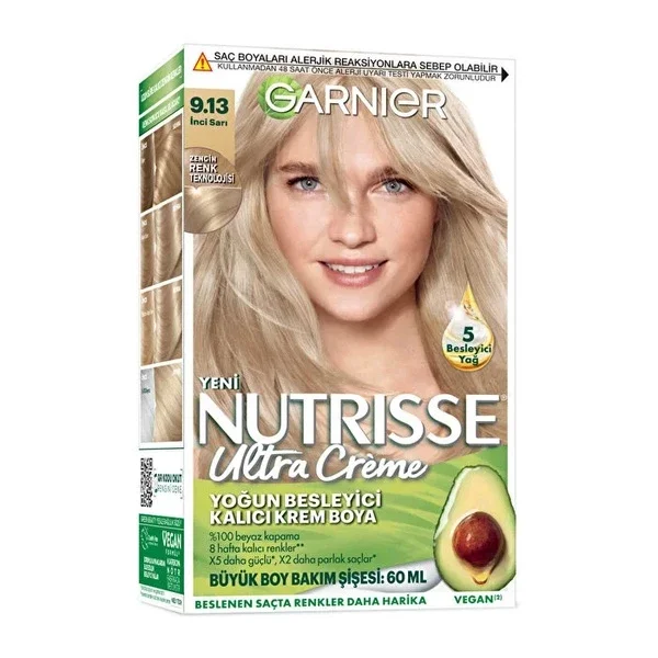 Garnier Nutrisse Intense Nourishing Hair Dye, 100% Grey Coverage