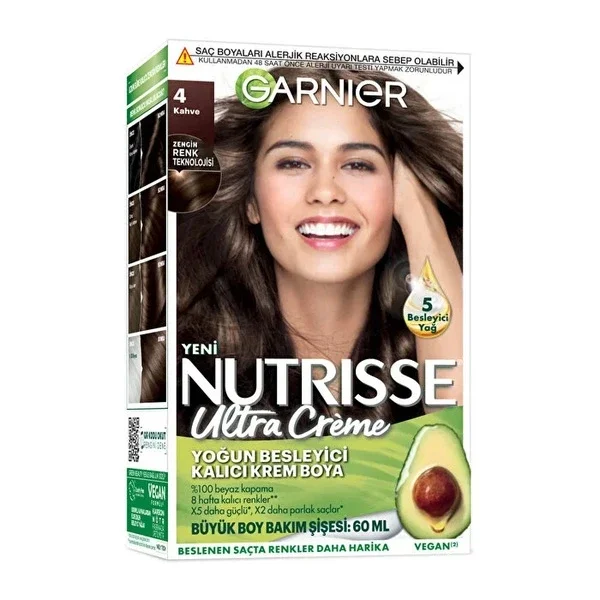 Garnier Nutrisse Nourishing Permanent Hair Dye 160ml - 100% Grey Coverage