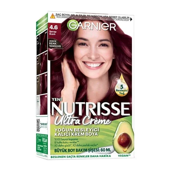 Garnier Nutrisse Nourishing Cream Hair Dye - 100% Grey Coverage