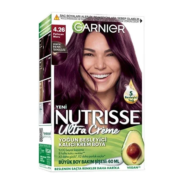 Garnier Nutrisse Nourishing Permanent Hair Dye, 160 ml - 100% Grey Coverage