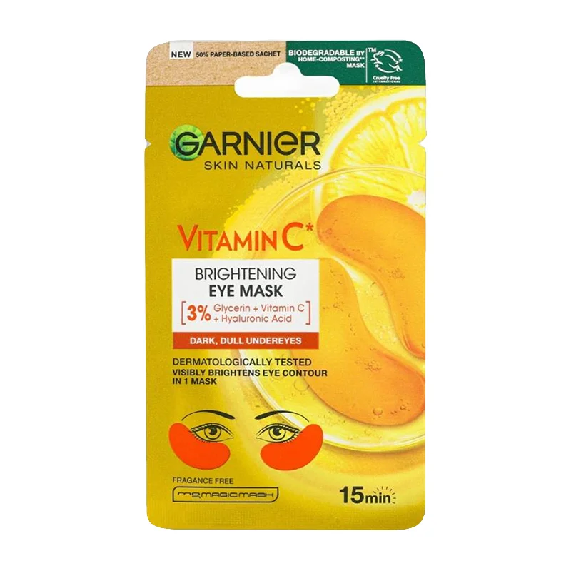 Освежите взгляд: маска Garnier Vitamin C для сияния глаз