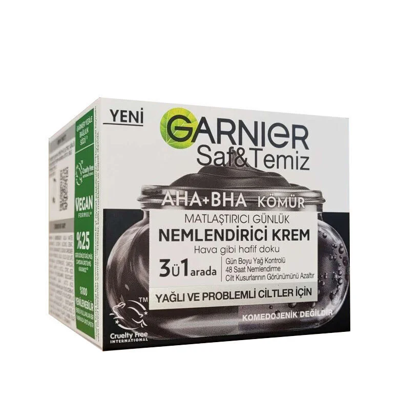 Ощутите матовую кожу: Garnier Pure and Clean AHA BHA Уголь К