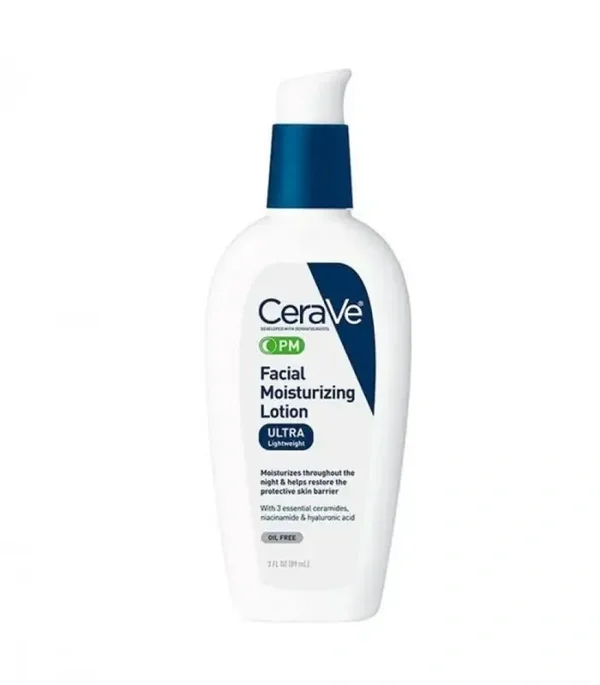 CeraVe Night Moisturizing Face Lotion with Hyaluronic Acid and Niacinamide, 89 ml