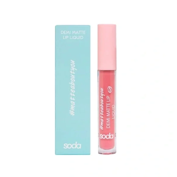 Soda Demi Matte Liquid Lipstick - 002 Bare Yourself, Long-Lasting