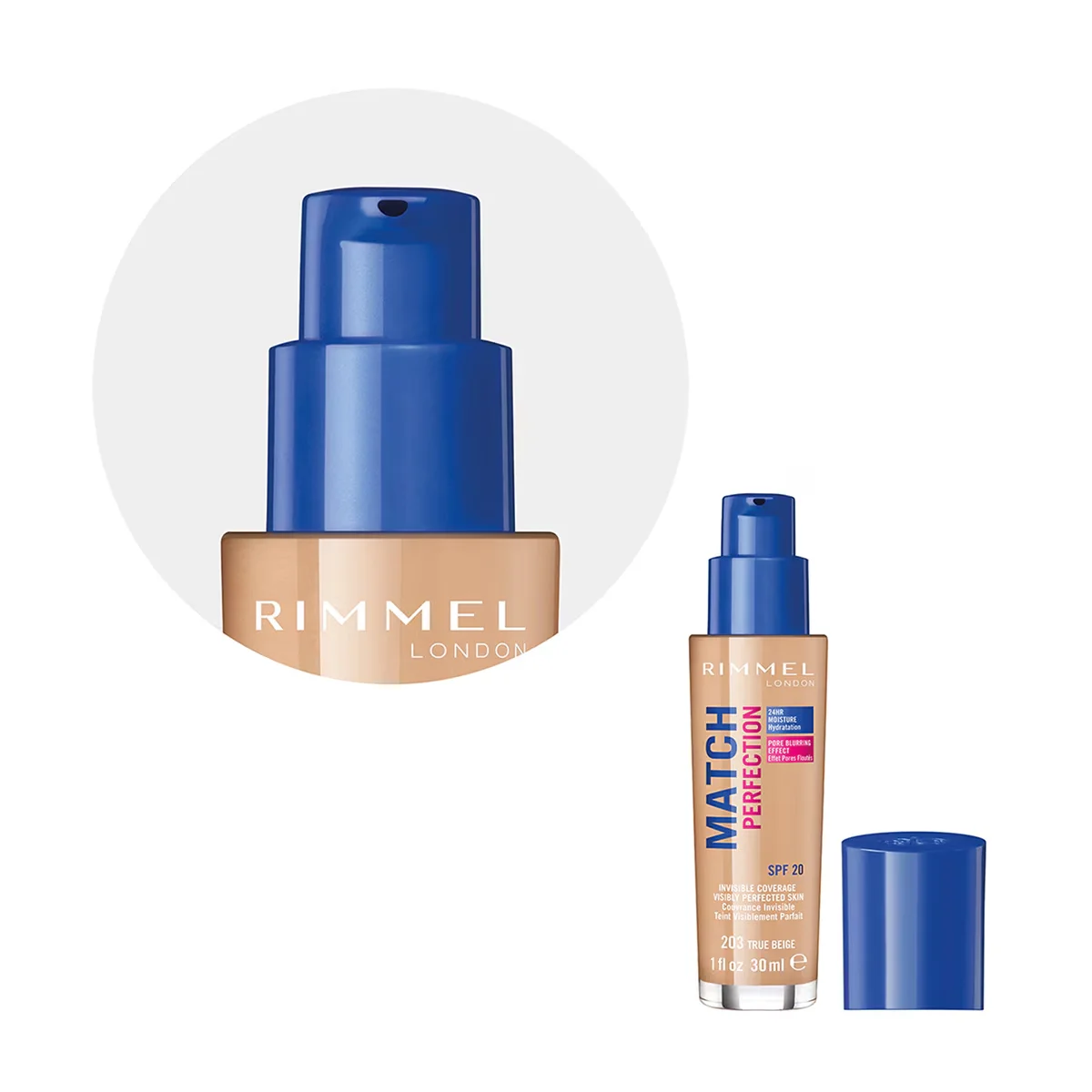 Rimmel London كريم أساس ماتش بيرفيكشن من ريميل لندن، 203 بيج حقيقي