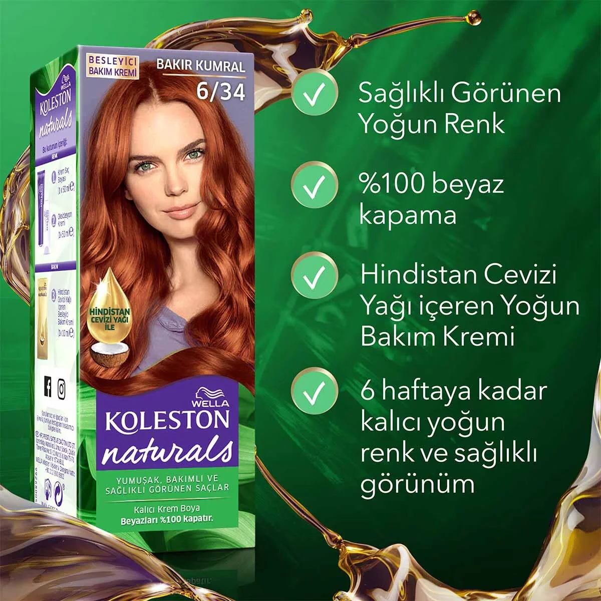 Wella Koleston Naturals Hair Dye Striking Copper 6/34