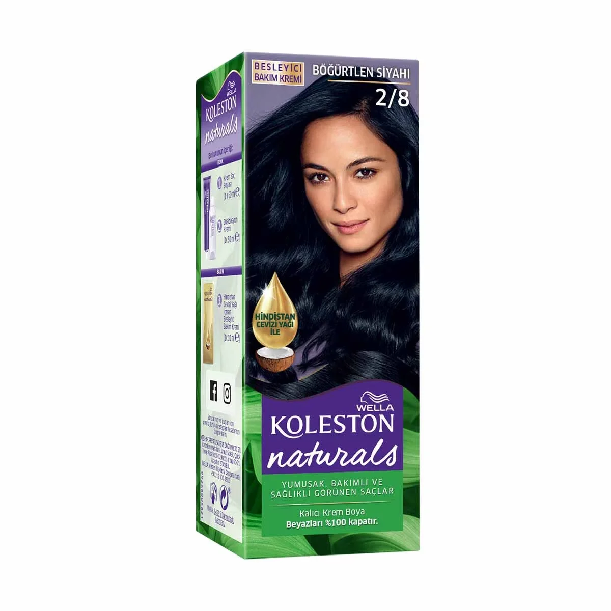 Wella Koleston Naturals Hair Dye 2/8 black Berry