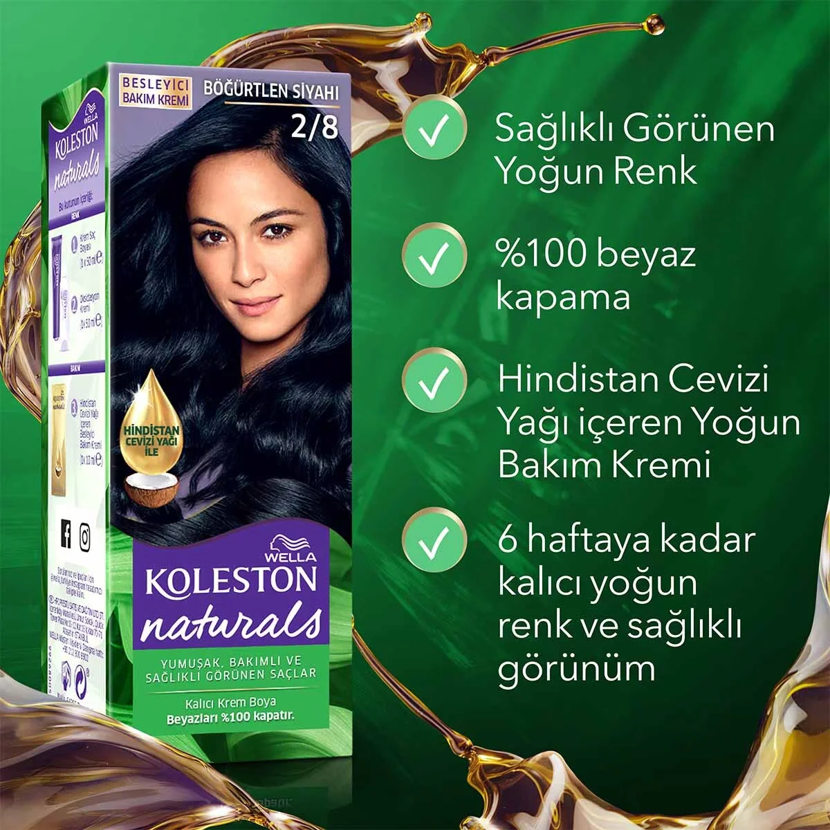 Краска для волос Wella Koleston Naturals 2/8 Черная Ежевика